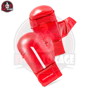 Guantes de Boxeo de Karate Personalizables de Cuero PU Rojo Ligero de Primera Calidad, Diseño Absorbente de Impactos para Artes Marciales para Adultos - Product Image 4