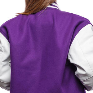 Plain Blank Wholesale Fashion Long Sleeve Women Bomber Jacket Custom Logo Baseball Jacket Womens OEM Made Design - Product Image 5