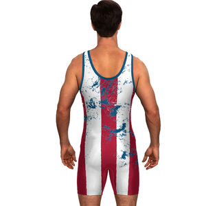 ชุดมวยปล้ำคุณภาพสูง 100% โพลีเอสเตอร์ สำหรับผู้ใหญ่ แบบยูนิเซ็กซ์ ออกแบบเองได้ ชุดยกน้ำหนัก สีสั่งทำพิเศษ ด้านหน้า - Product Image 5