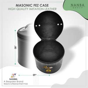 Étui de luxe pour chapeau fez brodé, boîte de rangement pour chapeau fez en similicuir, cadeaux OES, présentoir pour la franc-maçonnerie et l'Étoile de l'Orient - Product Image 5