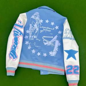 Chaquetas Varsity Personalizadas OEM 2026, Chaquetas Varsity Vintage al por Mayor, Unisex, con Parches de Chenilla y Logotipo Bordado - Product Image 4