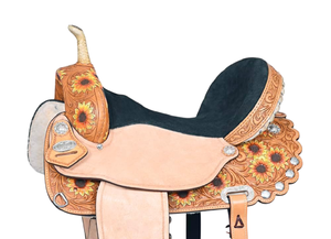 อานแบบตะวันตกสำหรับแข่งม้าหนังแท้คุณภาพพรีเมี่ยม - Product Image 2