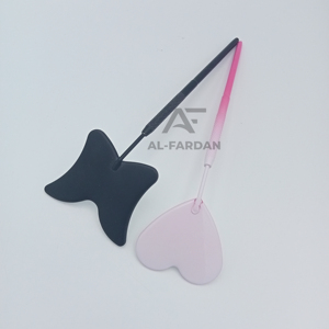 AL FARDAN mariposa en forma de corazón sólido Acero inoxidable extensión de pestañas espejo mango alta calidad Ombre dos tonos pinzas - Product Image 1