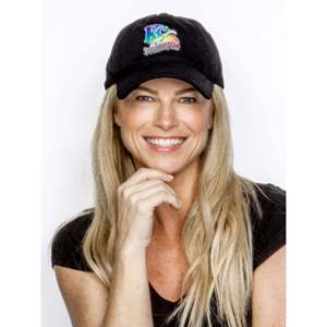 Black KCSB Beveled <b>Cap</b> Fashionable 5-Panel Twill Embroidered Hat Curved Brim One Size Fits All Sublimated Letter Bows Breathable - Product Image 2