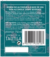Vino rosado desalcoholizado listo para enviar Botella de vidrio de 750ml Senorio De La Tautila '0'0 Otras bebidas