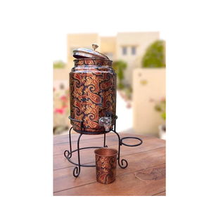 Enfriador de agua de cobre martillado con soporte de hierro Fabricante al por mayor Enfriador de agua de cobre hecho a mano de último diseño Barato - Product Image 6