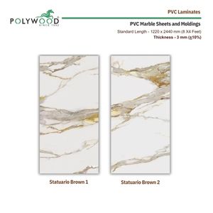 Classic <b>PVC</b> D Stona Decorative Sheets stone finish waterproof termite proof for interior wall <b>cladding</b> and <b>ceiling</b> decoration - Product Image 2