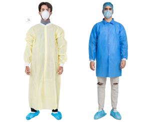 เสื้อคลุมนอนวูฟเวนสำหรับโรงพยาบาลเสื้อคลุมกันน้ำมีแขนชุดพยาบาลทางการแพทย์ - Product Image 6