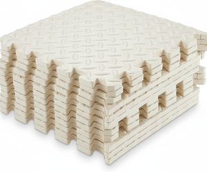 Tapete de Espuma EVA Ecológico Entrelazado, Tapete Cuadrado a Cuadros Beige Café Antideslizante para Niños, para Hacer Ejercicio y Acampar - Product Image 6