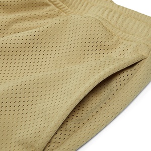 Pantalones cortos de malla con cintura elástica de poliéster OEM 100% informales transpirables sólidos, pantalones cortos de malla gruesos y cómodos para hombre al por mayor con logotipo personalizado - Product Image 4