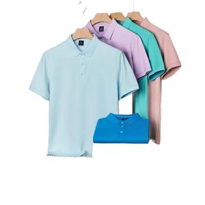 เสื้อโปโลผ้าฝ้ายแท้สำหรับผู้ชาย, เสื้อ100% แฟชั่นลำลองแขนสั้นระบายอากาศได้ดีเหมาะสำหรับใส่ไปกอล์ฟ - Product Image 5