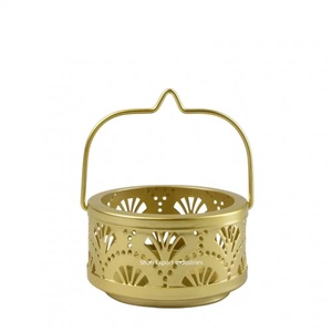 Antique Design Brass Tea Light Candle <b>Holder</b> Gold Color for Home & Hotel Decoration <b>Hanging</b> <b>Tealight</b> <b>Holders</b> - Product Image 2