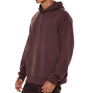 Sweat à capuche surdimensionné 100% coton Sweat thermique de haute qualité avec épaule tombante Streetwear Hoodies pour hommes - Product Image 3