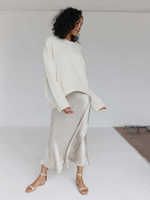 Pull à col rond ample pour femmes de haute qualité tricots respirants dans des vêtements d'hiver épais de style automne chaud