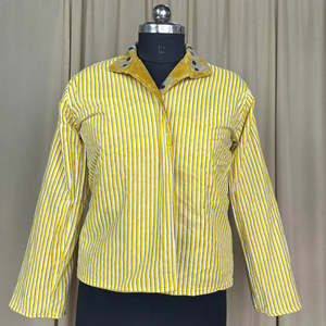 เสื้อแจ็คเก็ตผู้หญิงสไตล์โบโฮชิค เรโทรชิค ปักลายดอกไม้สีเหลืองด้วยมือ ผ้ากำมะหยี่ซูซานี ทรงเปิดด้านหน้า เสื้อโค้ทฤดูหนาว ฟรีไซส์ - Product Image 4