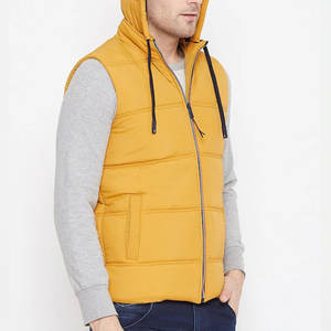 Chaleco acolchado para hombre hecho a medida de alta calidad, estilo informal con carcasa de nailon, temporada de invierno, tela de poliéster, producto superior, venta completa - Product Image 4