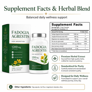 Cápsulas de Fadogia Agrestis 1200mg <span class=keywords><strong>al</strong></span> <span class=keywords><strong>por</strong></span> <span class=keywords><strong>Mayor</strong></span>, Extracto 40:1 con Tongkat Ali 100:1, Suplemento de Zinc, Magnesio y Boro, OEM - Product Image 6