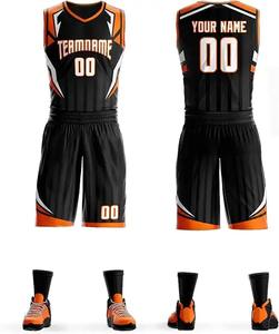 Uniforme de basket-ball personnalisé imprimé, séchage rapide, haute qualité, respirant, sublimation, design personnalisé, ensemble de sport d'équipe - Product Image 6