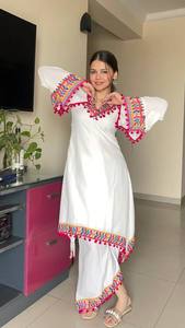 Salwar Kameez moderne réversible en coton lourd avec dentelle Pum-Pum en georgette à imprimé numérique pour Diwali, mariages et fêtes - Product Image 3