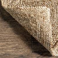 Meilleures ventes au Royaume-Uni ! Tapis rectangulaire écologique fait main en paille tressée et jute, antidérapant, réversible, adapté aux animaux domestiques, avec coussinets de protection.