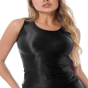 Camiseta sin mangas de entrenamiento brillante para Mujer | Camiseta deportiva de compresión elástica Camiseta sin mangas para mujer con ropa al por mayor - Product Image 5