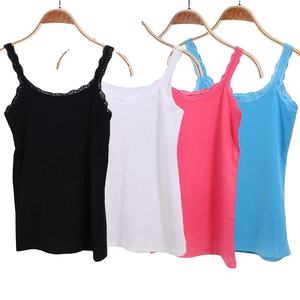 Sexy doux coton débardeurs femmes solide sans manches dentelle gilet chaud Camisole mince gilet haut recadrée décontracté Cool charmant dames cadeaux - Product Image 1