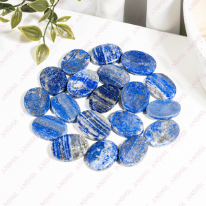 Pierres de méditation naturelles faites à la main en quartz et lapis-lazuli, écologiques, couleur bleue, pour la décoration, le massage et comme pierre de poche - Product Image 1