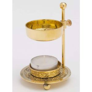 Quemador de incienso de latón ajustable con cuenco, soporte de luz en T con acabado dorado para fragancia aromática para decoraciones de Bar de Hotel en casa - Product Image 5