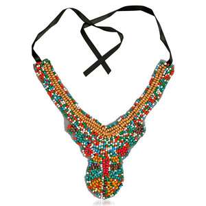 Urth Style Bohème Multicolore Collier De Perles Turquoise Perle En Alliage De Zinc Chaînes À Boules À La Mode Style Religieux Principal - Product Image 1