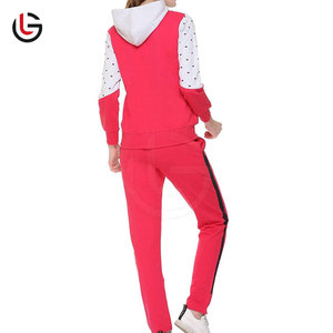 Prix de vente d'usine survêtement en polyester 100% coton personnalisé pour femmes survêtement de haute qualité vêtements de rue logo personnalisé pour les femmes - Product Image 2