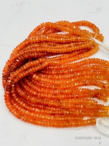 5MM Naturel Cornaline À Facettes Rondelle Perles Ombragé 8 Pouces Brin pour Bracelet Collier Bijoux Fournitures - Product Image 3