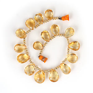 Haute Haute Lâche En Forme De Poire Citrine Pierre Naturel Jaune Gemme Taille Libre Fabrication De Bijoux Tiers Certifié En Gros - Product Image 2