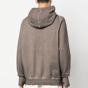 เสื้อฮู้ดซักกรดมีฮู้ดของผู้ชายปกเสื้อมีฮู้ดแบบสีล้วนสำหรับฤดูหนาวสินค้าใหม่ส่งตรงจากโรงงาน - Product Image 3