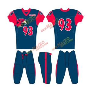 ชุดเล่นกีฬาอเมริกันฟุตบอลผ้าโพลีเอสเตอร์แขนสั้นพิมพ์ลายโลโก้ได้ตามต้องการ - Product Image 4