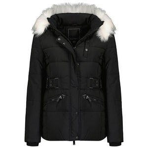 Chaqueta Parka de Invierno con Bolsillos Adicionales y Puños Elásticos para Mujer, Chaqueta Exclusiva con Capucha de Piel y Bolsillos con Cremallera - Product Image 1