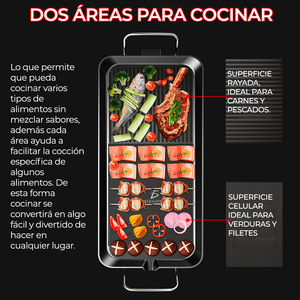 Grande Griglia Elettrica da Cucina 40x23cm in Materiale PTFE Antiaderente - Product Image 2