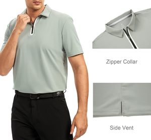 Camiseta de Golf de Alta Calidad para Hombre, con Bolsillo, Absorbente de Humedad, de Secado Rápido, Antiarrugas, de Manga Corta, Tejida en Poliéster/Algodón - Product Image 6