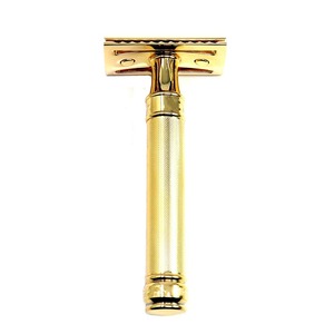 Rasoir de sécurité réglable en métal de haute qualité hommes plein or Double bord rasoirs jetables en acier inoxydable barbiers corps - Product Image 1