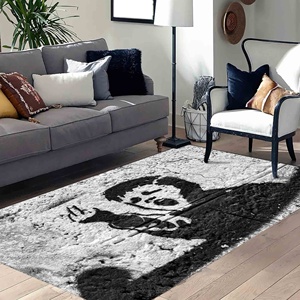 Banksy Bad Boy <b>Rug</b>: Anti-Slip Accent <b>Rug</b>, Man Cave Decor,<b>Chenille</b> <b>Rug</b> - Product Image 5