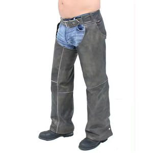 Chaps completos para montar a caballo con panel elástico para hombres y mujeres de cuero de vaca genuino SURGIGYNE International Premium English Chaps - Product Image 2