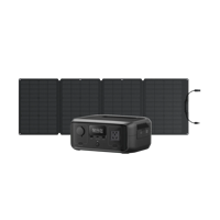 Station d'alimentation portable River3 300W245wh Batterie lithium-ion LiFePO4 FastECO FLOW Onduleur pur sinusoïdal Panneau solaire