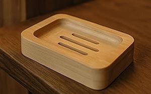 Jabonera de Bambú Hecha a Mano Tradicional para Lavabo de Baño, Soporte para Jabón de Bambú Natural, Superficie Pulida Suave, Ecológica - Product Image 4