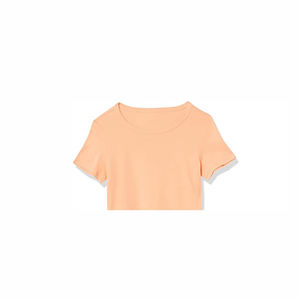 ชุดกางเกงขาสั้นลายสก็อตพีชสำหรับผู้หญิงและเสื้อยืดสองชิ้นแบบลำลองสำหรับฤดูร้อน - Product Image 6