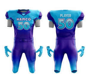 Camiseta deportiva de uniforme de fútbol americano con diseño de bandera americana sublimada completa personalizada con el nombre del jugador - Product Image 5