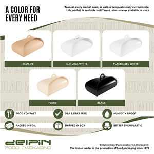 Hecho en Italia Cartón rectangular desechable ecológico Personalizable Mini Cake Board Postre Monoportion Holder - Product Image 3