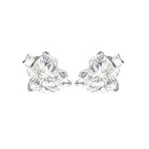 Superior Quality Moissanite Diamond <b>Earrings</b> with Stylish <b>Heart</b> Shape Sparkling Stones Perfect for Fashion Party and Wedding Use - Product Image 5