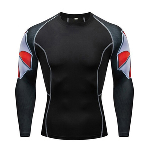 Sudadera con logotipo personalizado para hombre, ropa deportiva de poliéster transpirable de alta calidad, camisetas de natación para fitness, estampado Rash Guard de manga larga - Product Image 6