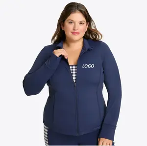 Good Quality Women Jacket Zipper up Plus Size Warm Up Futsal Clothing Breathable Jackets Winter Wear Softshell Ladies Jackets