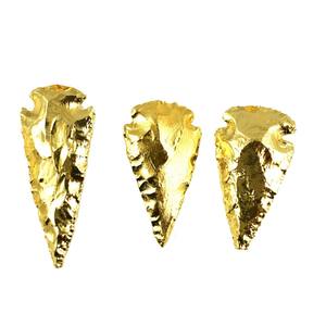 Puntas de flecha de oro de piedra natural, puntas de cristal de ágata curativa reiki, venta al por mayor - Product Image 6