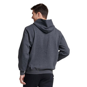 Vente en gros 60% coton 40% coton biologique Terry sweats à capuche lourds noir - Product Image 6